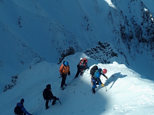CAF Alpinisme 2025-02-02 Val d'Enfer Couloir Pompiers Sortie